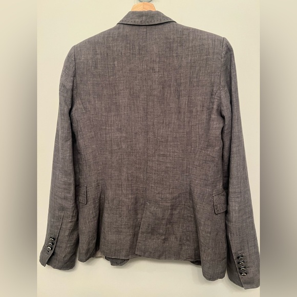 Zara Gray linen blazer summer size small - Picture 2 of 5